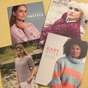 Knitting pattern books.